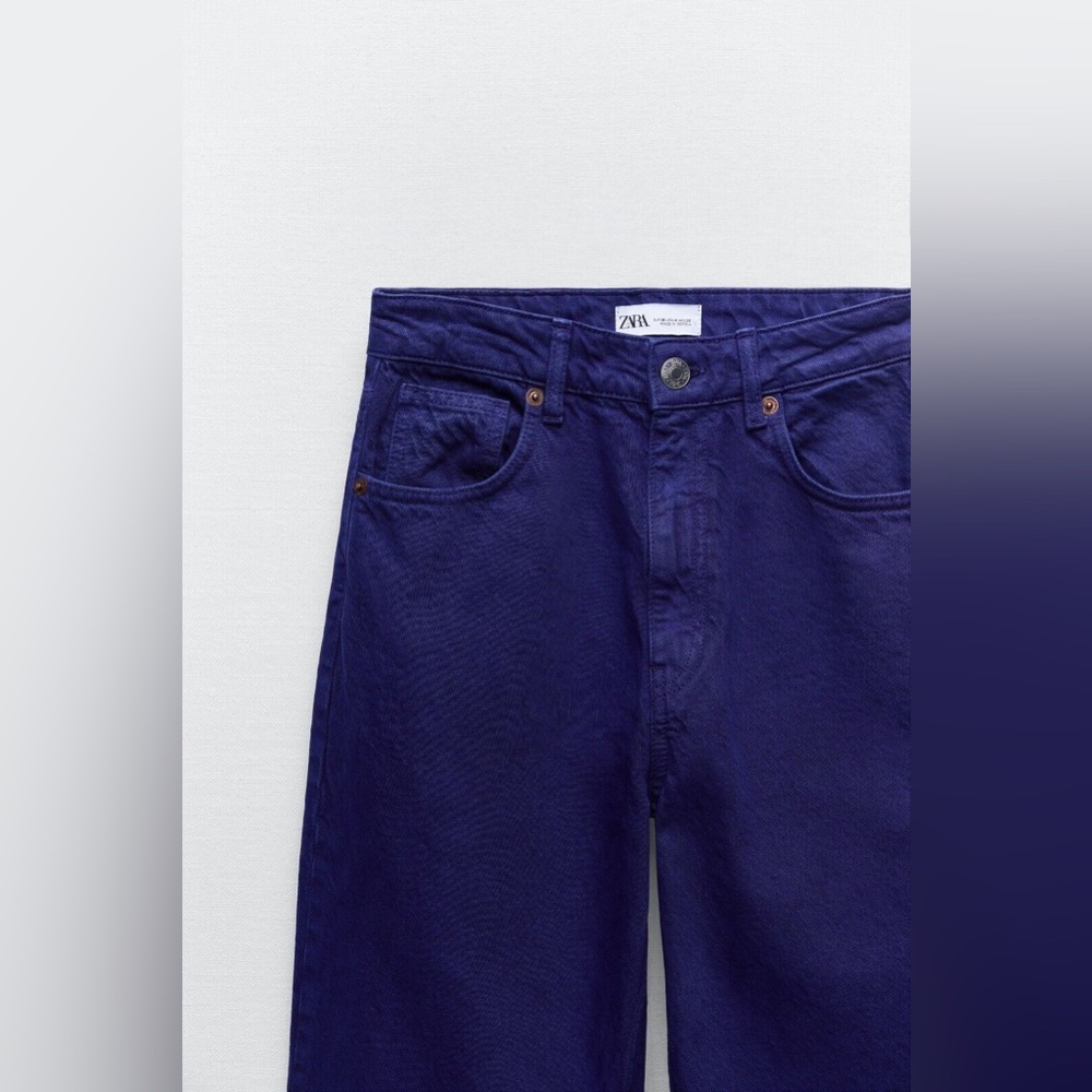 ZARA - wide leg jeans “blueish”, full length trendy jeans